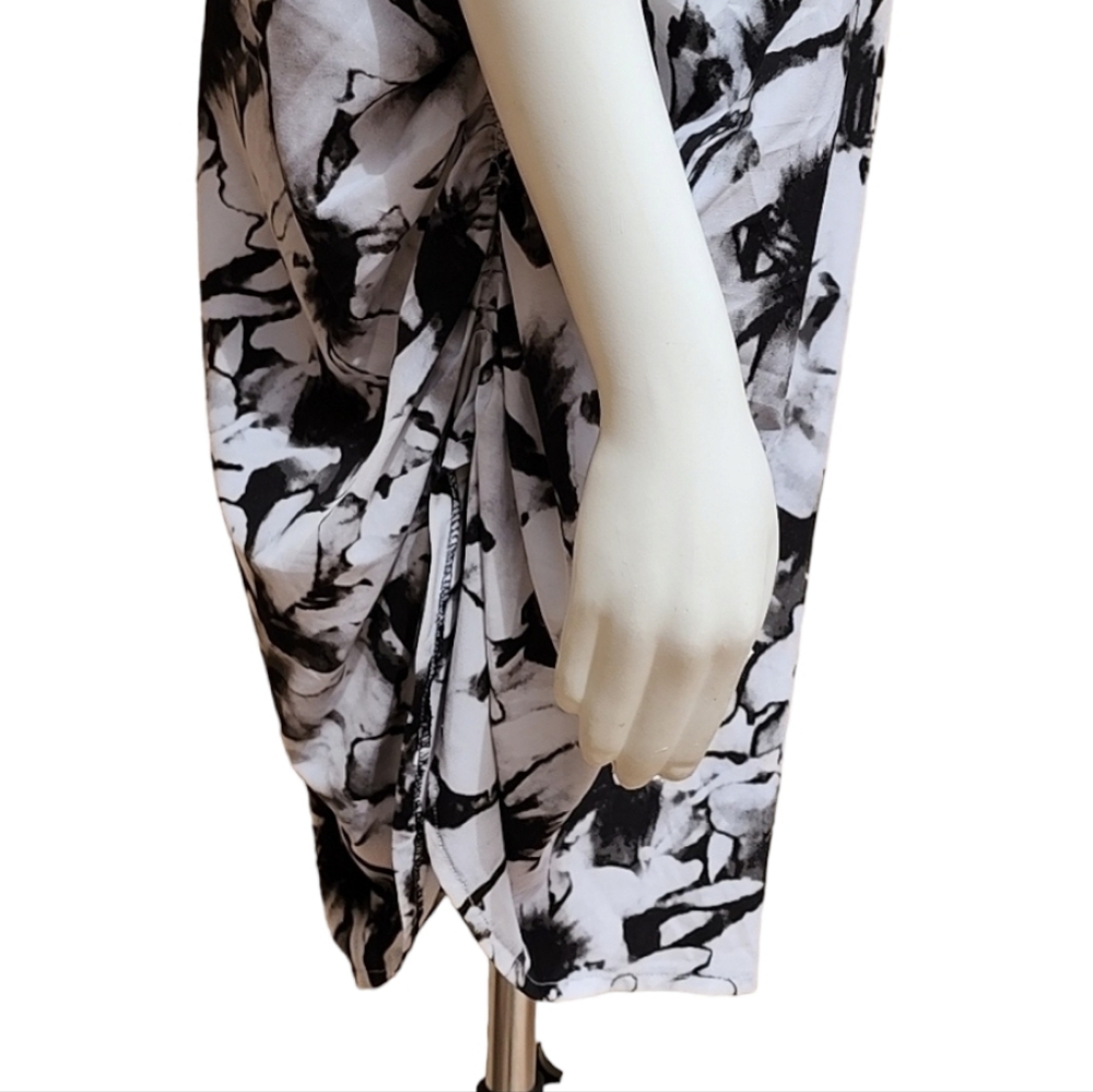 HANDMADE Tie Dye Tunic Top Plus 1X Swim Cover Up Dress Ruched Sides Floral - Picture 10 of 16